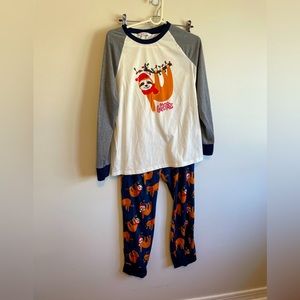 Sloth Christmas PJ set